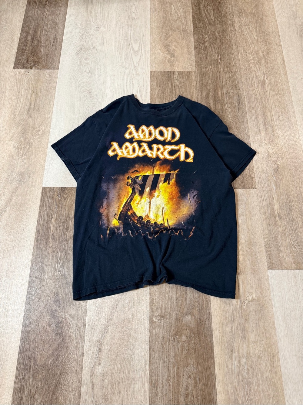 Y2K Amon Amarth Viking Longship Graphic Tee
